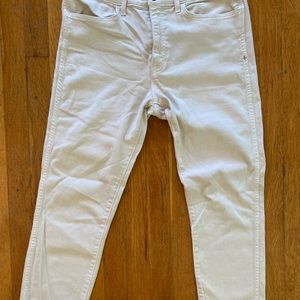 Imogene + Willie Josette cream white cropped skinny jeans